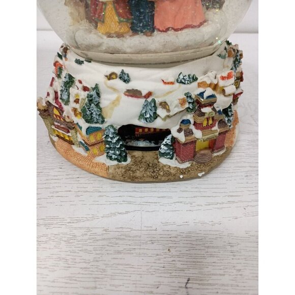 Vintage Nativity Musical Water Globe Rotating Base We Wish You A Merry Christmas - Picture 7 of 14